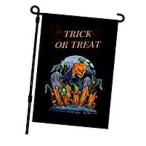 New Double Sided Farmhouse Halloween Flag 12x18 inches